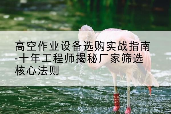 林口剪叉式升降机厂家-高空作业设备选购实战指南-十年工程师揭秘厂家筛选核心法则