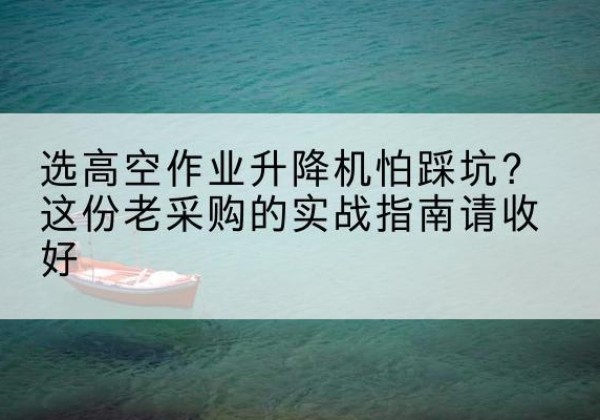 林口高空作业升降机厂家推荐-选高空作业升降机怕踩坑？这份老采购的实战指南请收好